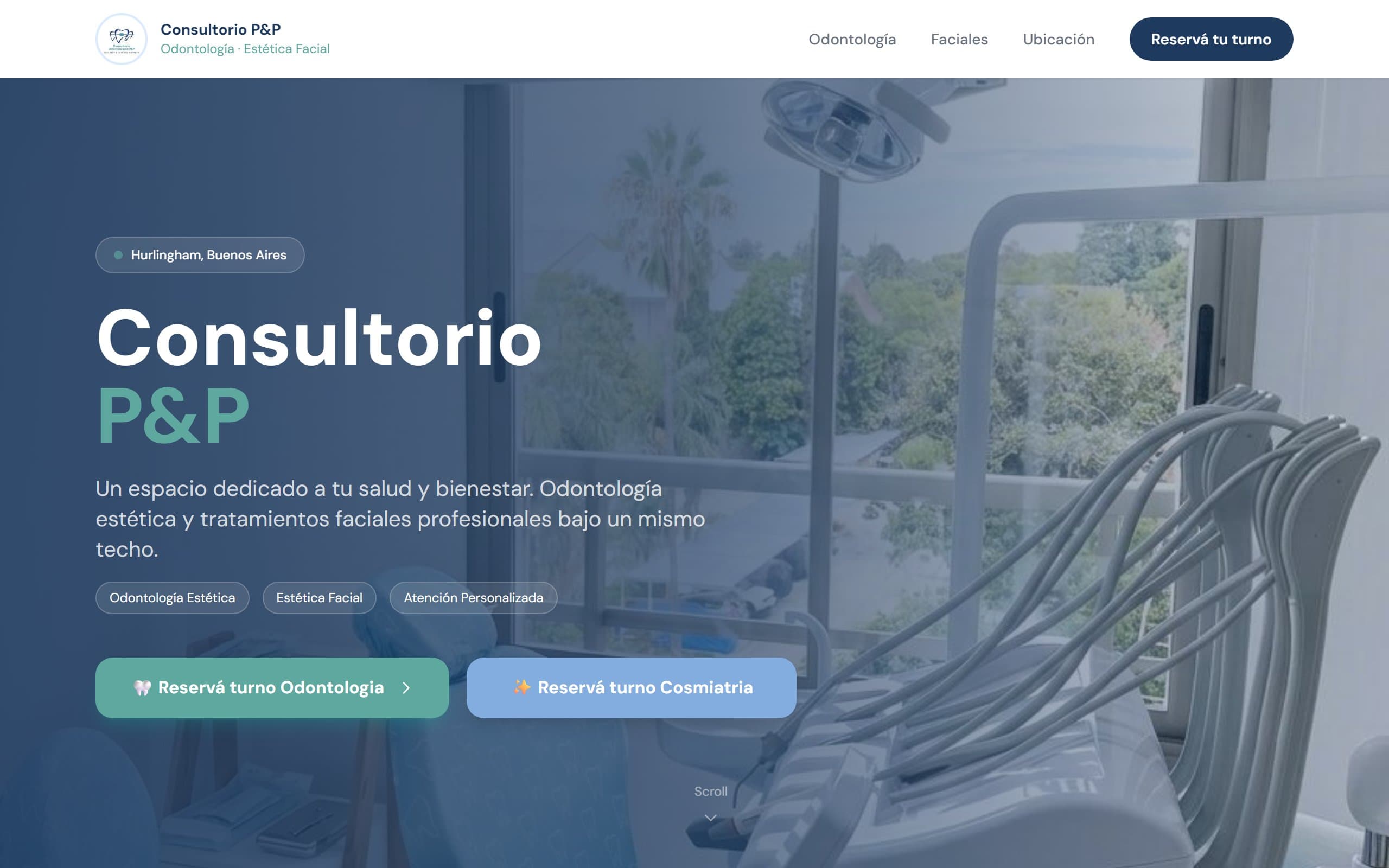 Consultorio P&P — wizard de reserva