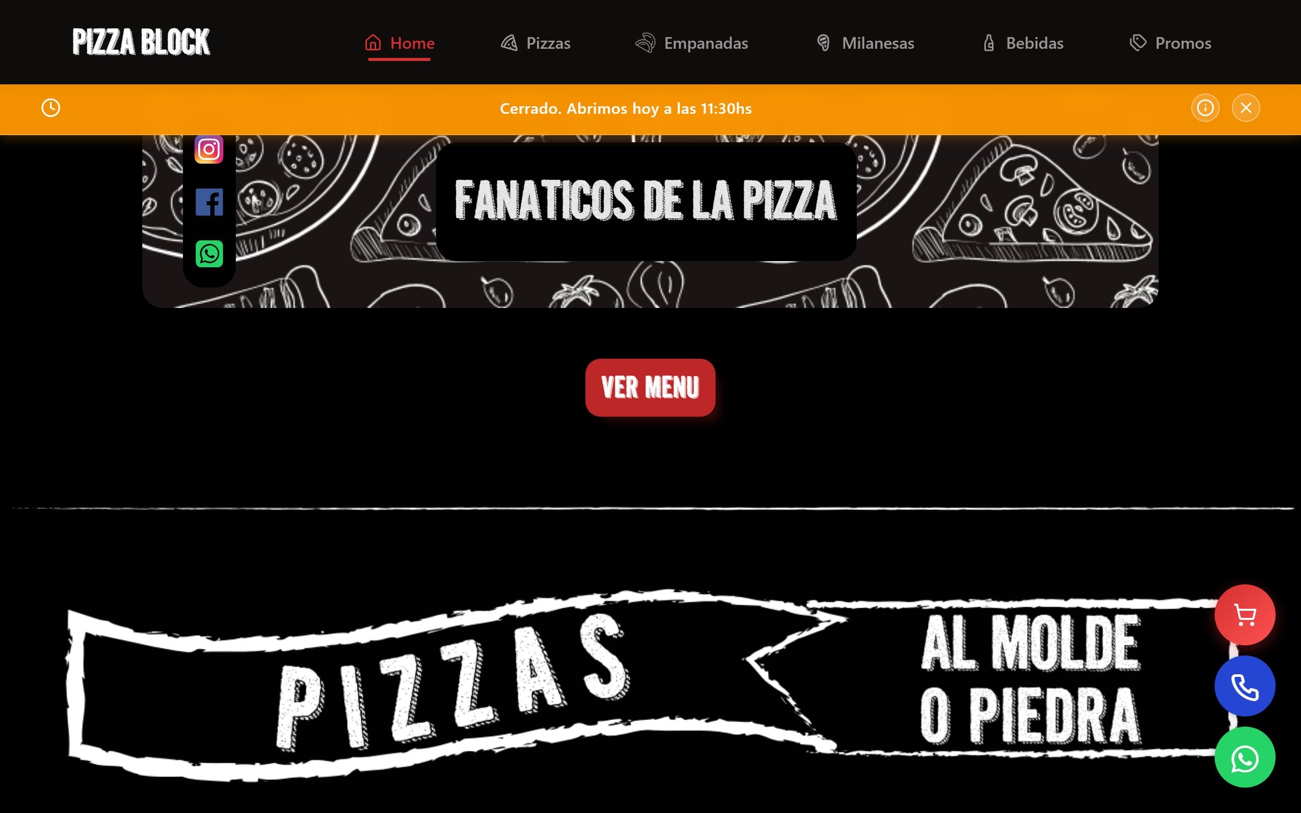 Pizza Block — armado de pedido